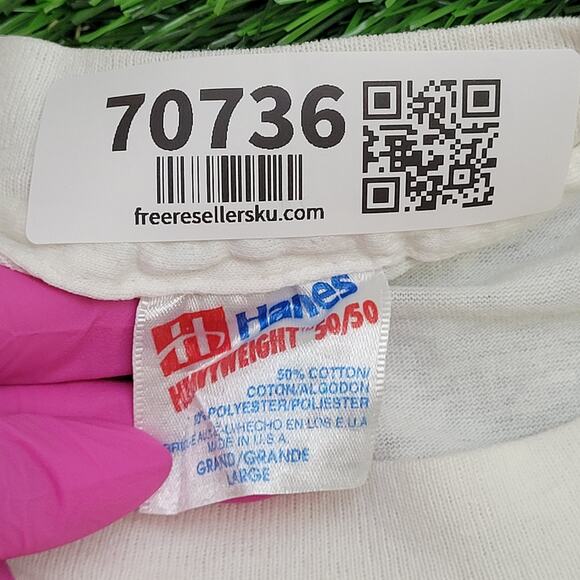 Vintage 90s Chicos De-La-Calle Shirt Large 21x26 White Musical - Picture 8 of 13